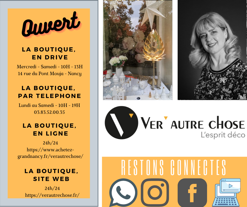 Ouvert confinement noir Affiche des modes de contact avec la boutique pendant le confinement
